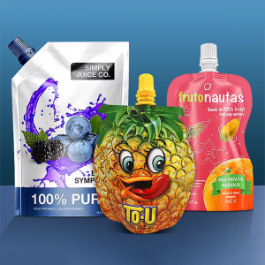 Customize Specially Shaped Pouch bag With Top Spout for Drinking or Sauced food