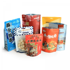 Zipper Stand Up Pouch Customized printing Resealable for cookies pet food