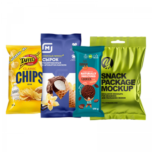 Middle sealing bag for cookies French fries and chips, food package